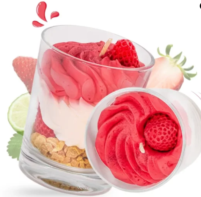 Grande Bougie Gourmande Parfum Fraise des Bois