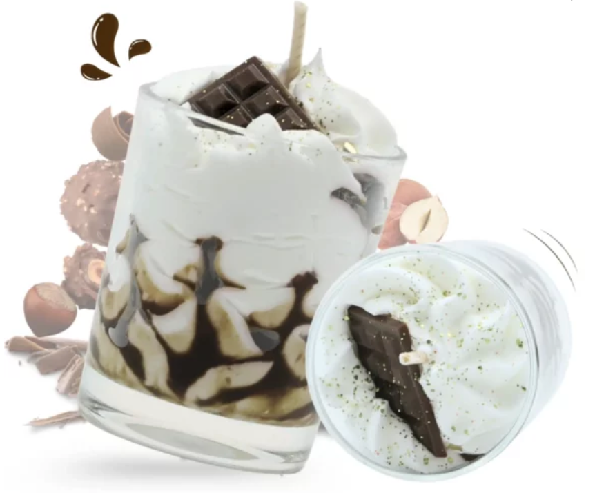 Bougie gourmande Rocher Praliné