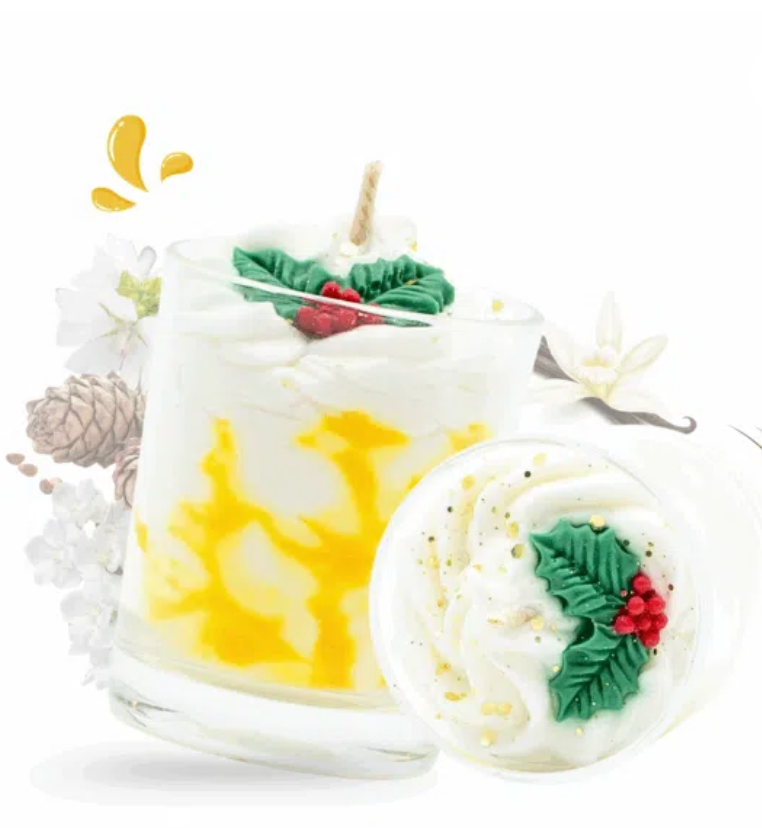 Mini bougie gourmande bûche de Noël