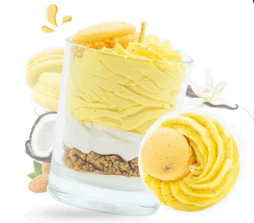 Bougie gourmande macaron vanille – Noël