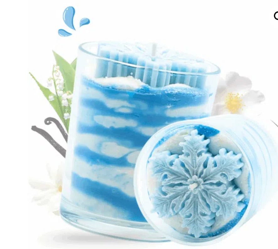 Grande bougie gourmande linge propre – Noël