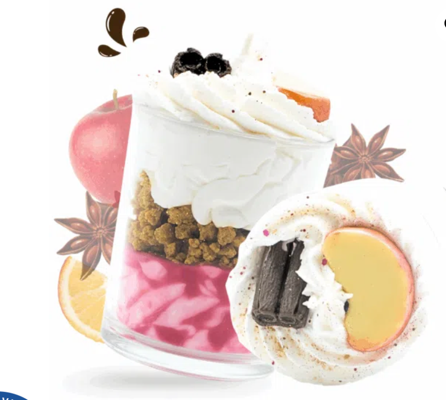 Grande bougie gourmande pomme cannelle – Noël