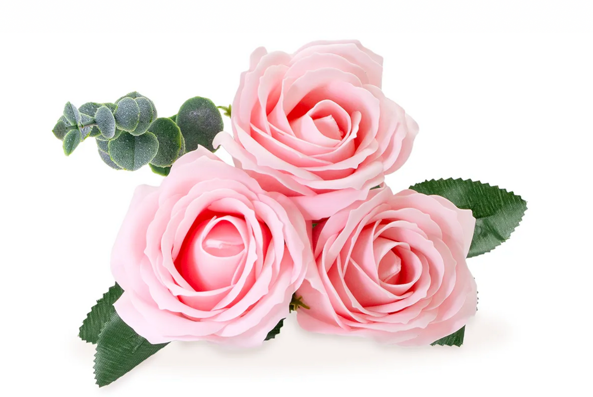 BOUQUET DE 3 ROSES DE SAVON - ROSE