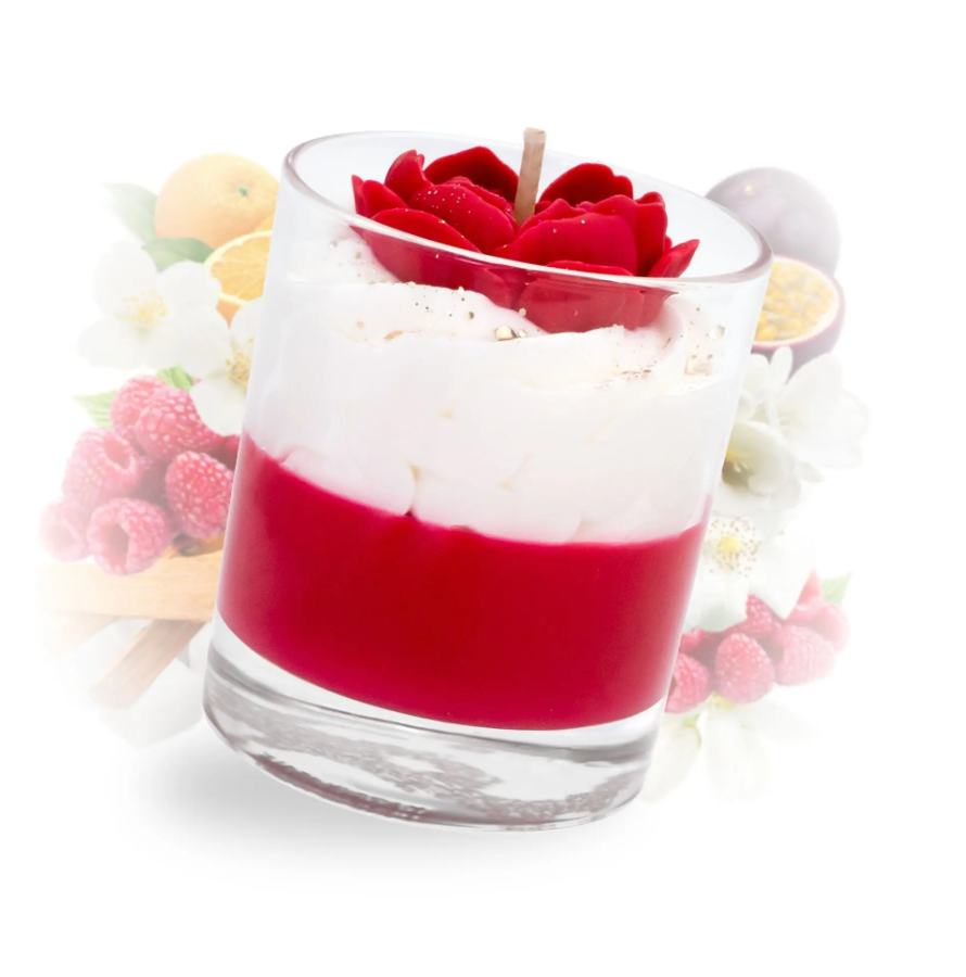 Bougie Gourmande Parfum Jasmin Passion (Rouge)