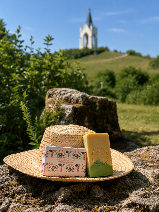 Savon " Sous le soleil de Vesoul " Senteur Vanille Monoï