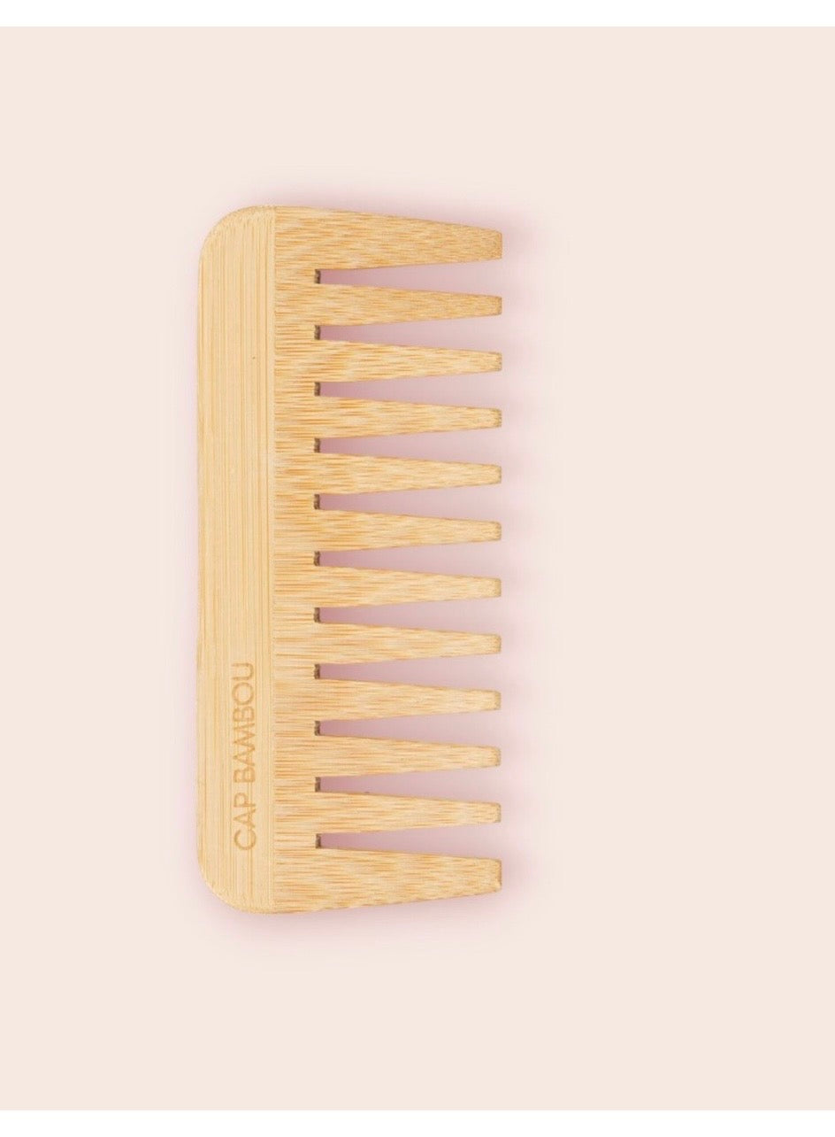 Peigne sans manche et dents larges en Bambou