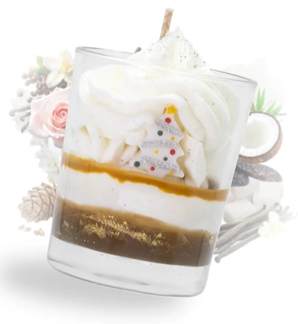 Bougie gourmande bûche de Noël - Noël