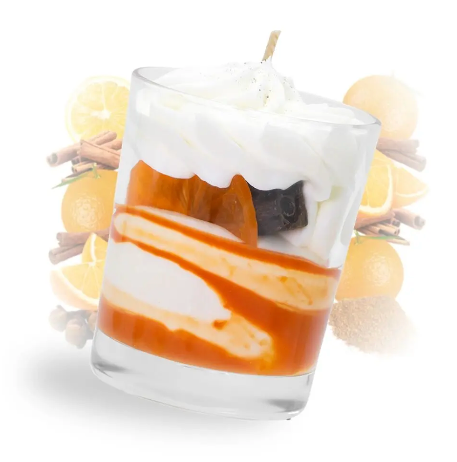 Bougie gourmande orange cannelle - Noël