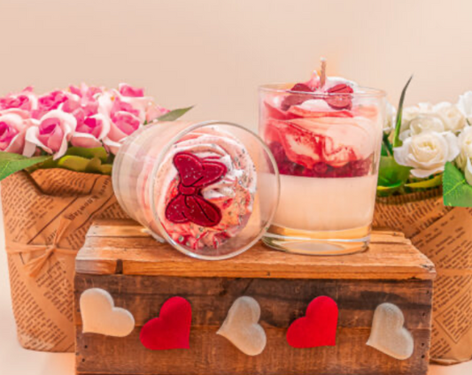 Bougie Gourmande Vanille - Fraise - Caramel