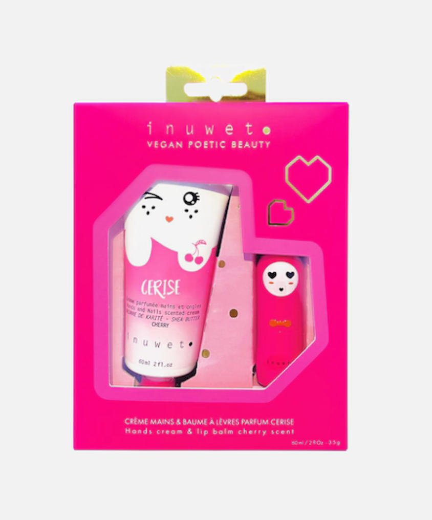 Coffret Cerise crème mains et baume à lèvres parfum cerise