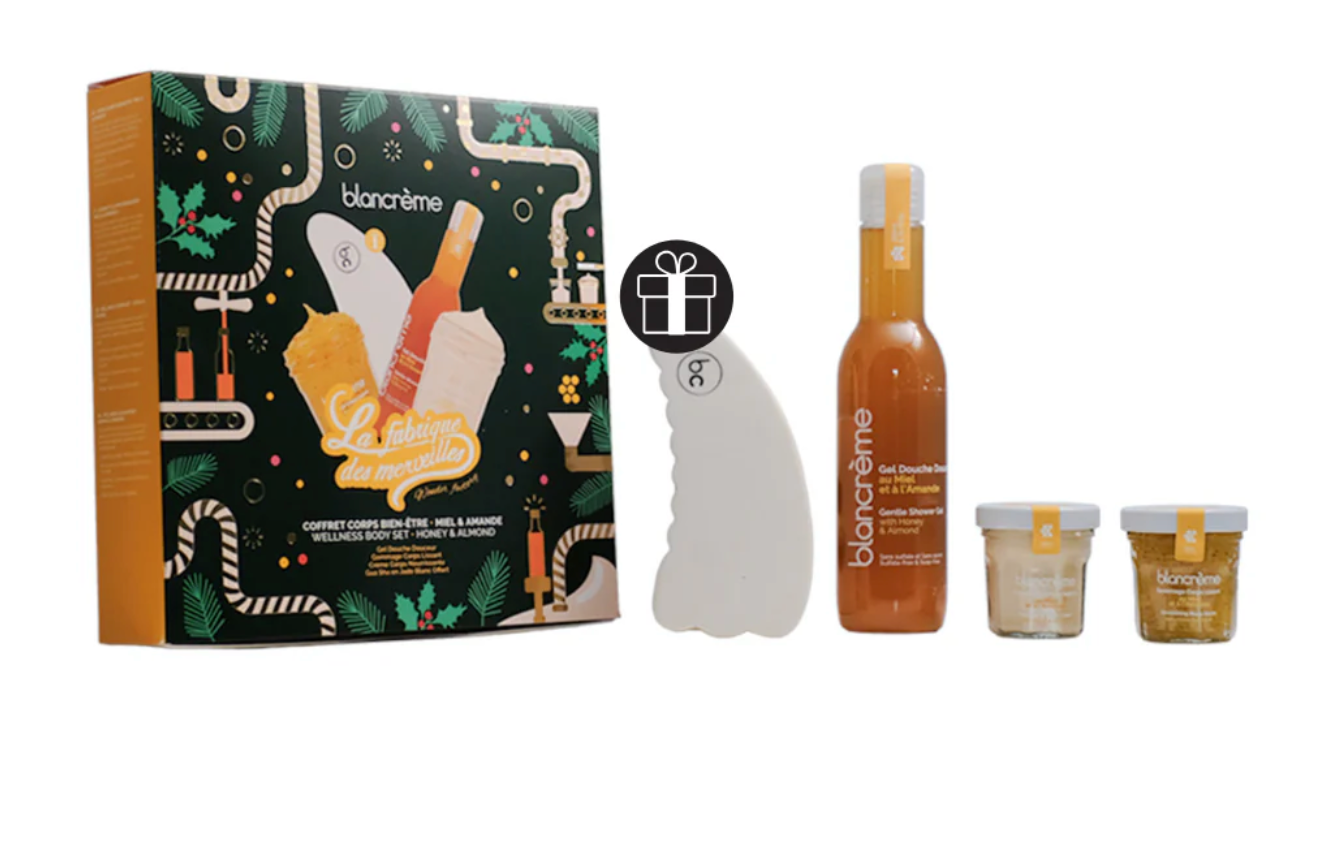 Coffrets bien être corps - Gua Sha - Miel & Amande