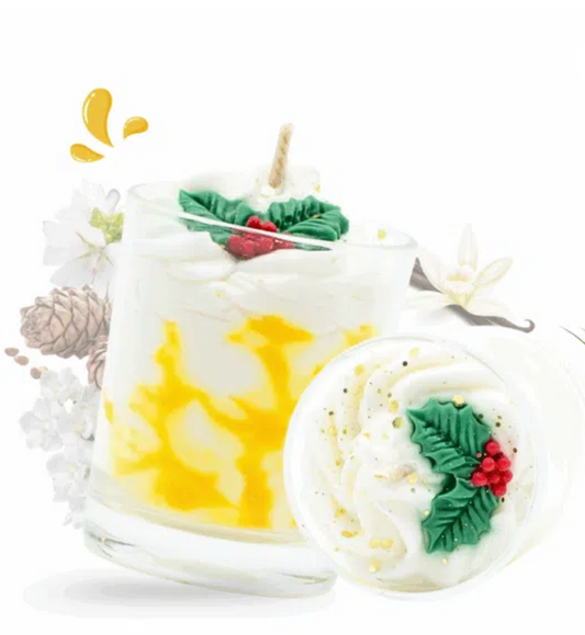 Mini bougie gourmande bûche de Noël