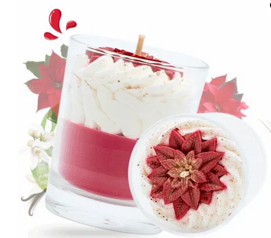 Bougie gourmande fleur de Noël