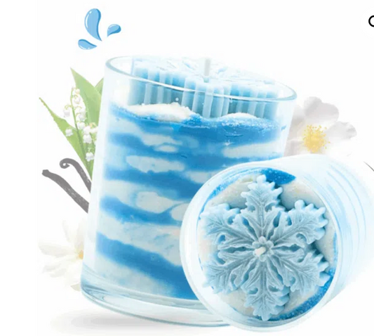 Grande bougie gourmande linge propre – Noël