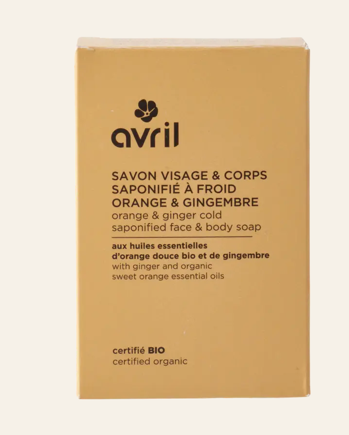 Savon Saponifié à froid Visage & Corps - Orange & Gingembre