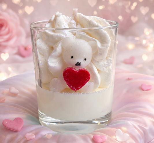 Bougie Mini Verre Ourson Coeur