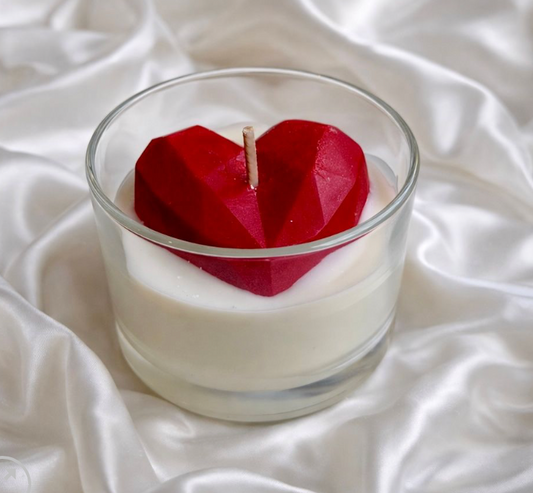 Bougie verrine coeur rouge MILLIONAIRE GIRL