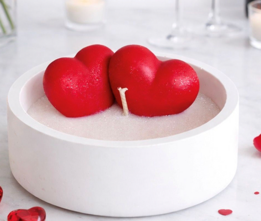 Bougie coupe 2 cœurs ALIZÉE