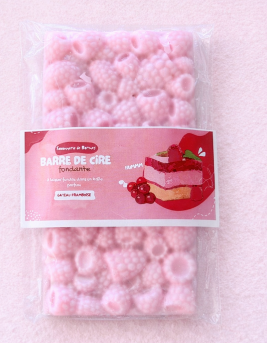 Barre de cire fondante fruits GATEAU DE FRAMBOISE