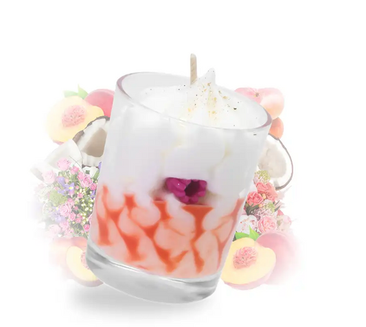 Mini Bougie Gourmande Parfum Pêche Melba