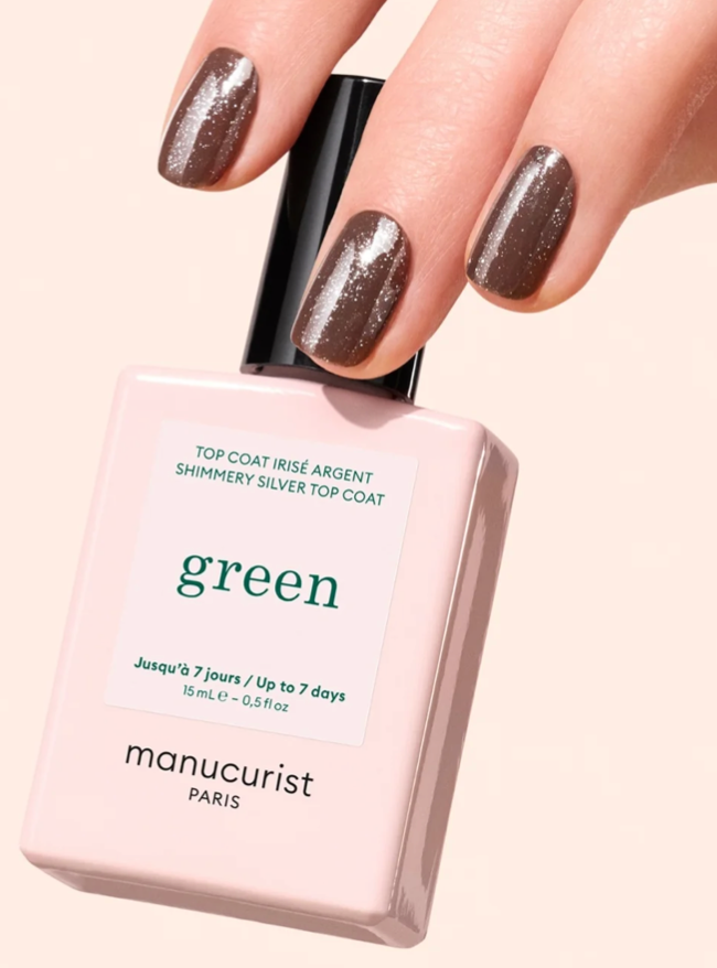 Top Coat Green Irisé - Argent