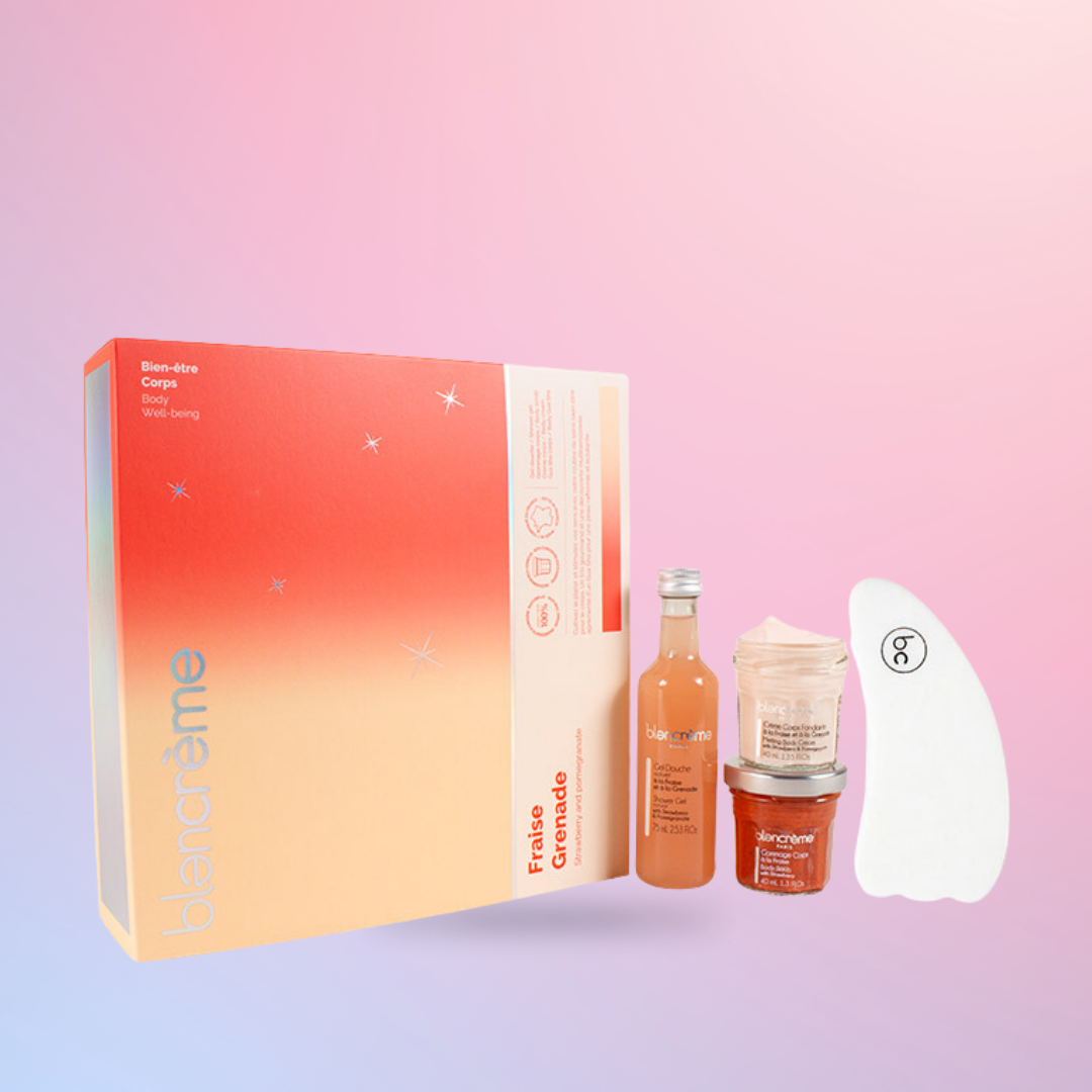 Coffret Corps Gua Sha Parfum Fraise-Grenade